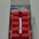 Miaowoof Homemade Popsicle Molds, 10-Cav Non-BPA Silicone Ice Pop Maker, with 50 Sticks, 50 Bags, 10 Reusable Sticks, Funnel, Brush and Ice Pop Recipe (Red)