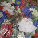 20 Inch 4th of July Wreath, Patriotic Wreaths for Front Door, Red White Blue Hydrangea Flower Wreaths with Daisy for Memorial Day,Independence Day Wreath for Front Door Wall Window Decor