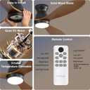 52 Inch Ceiling Fan with Light and Remote & APP Control, 3 Wooden Blades, 6 Wind Speeds, Quiet DC Motor, Indoor Flush Mount Ceiling Fan for Bedroom Living Room Farmhouse Patio