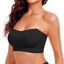 SIMIYA Wireless Strapless Bras for Women Push Up Bandeau Bra Size XL