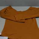 MANGOPOP Off The Shoulder Tops for Women Sexy Long Sleeve T Shirt Tops Slim Fitted M