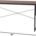 Sengo Computer Desk Home Office Desk, Black Desk Laptop Desk Sturdy Work Table PC Table, Home Desk Workstation, with Storage Space Strong Legs (40", Espresso)