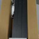 upsimples Floating Shelves for Wall, Wall Shelves for Decor Storage Set of 6, Wall Mounted Wood Shelf for Bedroom, Living Room, Bathroom, Kitchen, Picture Ledge Shelf, Black (15.7in)