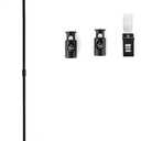 Garden Flag Stand,Premium Garden Flag Holder Weather-Proof Powder-Coated Metal Flag Pole,Yard Flag Stand Holder with One Tiger Clip and Two Spring Stoppers