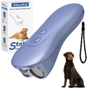 Dog Bark Deterrent Device,Ultrasonic Anti-Barking Devices with Sonic Emitters,Up to 15Ft Long Range & Rechargeable Bark Control,Safe for Dogs Training,Indoor & Outdoor(Purple)