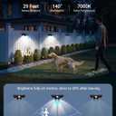 12 Pack Solar Fence Lights, Motion Sensor Outdoor Light with 3 Sided Lighting, 60 Lumens Fence Light Solar Powered, Solar Lights Outdoor Waterproof with 3000K/7000K Mode for Patio, Backyard, Fence (Black)