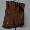 Underbust Corsets for Women Waist Training Plus Size Bustier Waist Cincher Corset (Medium, Brown)