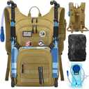 RAINSMORE Tactical Hydration Backpack 18L with 2L Water Bladder - Insulated Military Daypack for Hiking, Rucking, Commuting - Waterproof MOLLE Pack for Men Women Cycling Camping Running