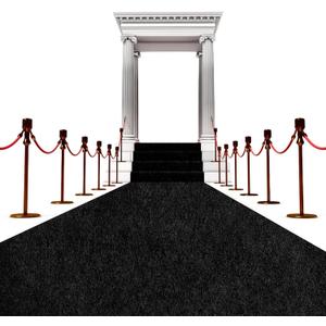 450 GSM Extra Thick Waterproof Black Carpet Runner for Events Decorations, 3X15 Ft Not Slip Red Runner Aisle Runway Rug for Wedding, Party, Banquet, Activity Entrance and Special Events Decorations