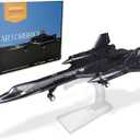 ArtorBricks SR-71 Reconnaissance Blackbird Airplane Military Building Set with Display Stand - 183Piece Model Kit for Adults, Collectors & Hobbyists