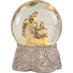 Christmas Snow Globe, Nativity Musical Snow Globe Color Change Battery Operated Lighted Tabletop for Kids' Gift, Christmas Home Dcor