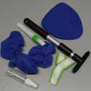 Windshield Cleaner, Car Windshield Cleaning Tool with 3 Reusable and Washable Microfiber Pads and Extendable Handle Microfiber Car Window Cleaner (Blue1)