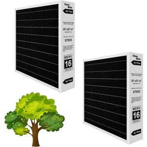 Upgraded 2 - Pack X7935 20x20x5 MERV 16 Air Filter Bundle,Carbon Clean Healthy Climate,Replacement Filter Media for HCC14-23 Lennox & Honeywell FC100A1011/FC200E1011 (2 - Pack)