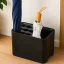 Can Store 15 Umbrella Holder for Entryway Corner with Drip Tray, Umbrellas Stand Rack Space Saving Storage Organizer, Compact Umbrella Holder Indoor for Home Office Decor(Black)