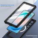 Lanhiem Magnetic for Samsung Galaxy S26 Ultra Case, IP68 Waterproof Dustproof Case, [Compatible with Magsafe] [Built-in Lens & Screen Protector] Full Body Shockproof Rugged Phone Case 6.9", Black