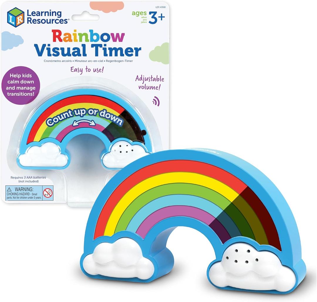 Learning Resources Rainbow Visual Timer, Calming Toys for Kids,Calming Corner, Social Emotional Learning Toys,1 Piece, Ages 3+