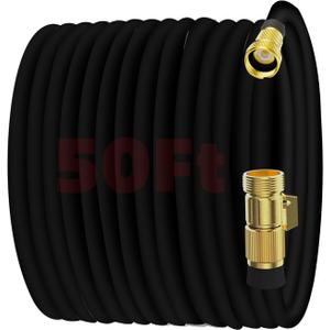 Garden Hose 50ft,Water Hose with 10 Function Nozzle,Outdoor Hose,Leak-Proof, Never Kink & Tangle(50ft)