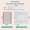 TokeShimi 24x32 Mirrored Medicine Cabinet Recessed or Wall Mount, Aluminum Tempered White Bathroom Medicine Cabinet with Mirror with Stepless Adjustable Storage Metal for Modern Farmhouse
