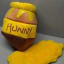 Honey Pot Cat Cave Bed, Soft and Thick Rebound Sponge Pet Nest with Removable & Washable Cushion, Cute Cartoon Design for Small Cats and Breeds