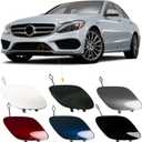 Front Bumper Tow Hook Cover Towing Eye Cap Trailer Cover Fit For Mercedes-Benz W205 C-Class Sedan C300 C400 C43AMG 2015-2018(Only Applicable To Sports Models)A2058850724 (Gray, Right Passenger Side)
