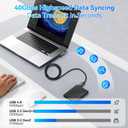 8K USB 4 Cable 40Gbps 240W Fast Charge C-C Cable for Laptop/Monitor/Portable Hard Drive/Docking Station, 2m (6.6ft), Angle