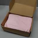 uxcell Square Footstool Slipcover, Stretch Foot Stool Protector Covers Jacquard Fabric Furniture Protector Cover Velvet with Elastic Bottom for Living Room Bedroom(Large, Light Pink)