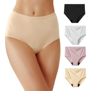 Battewa Cotton Incontinence Underwear for Women High Waisted Leak Proof Panties Bladder Leak Protective Briefs Adult Pee Proof Assurance Underwear (L 4 Pack)