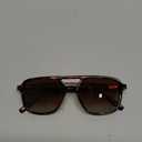 SOJOS Retro Aviator Sunglasses for Women Men,Trendy Rectangle Womens Mens Shades Sun Glasses SJ2202 (Brown Tortoise Frame/Brown Grading Lens)