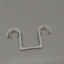 Double Curtain Rod Brackets 2Pcs, Aluminum Alloy Ceiling Mounted, White