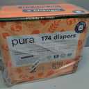 Pura Hypoallergenic Diapers Size 2 (7-13 lbs) Monthly Pack, Totally Chlorine Free, Wetness Indicator, Suitable for Sensitive Skin, Soft Organic Cotton Comfort, Overnight, 6 Packs of 29 (174 Diapers)