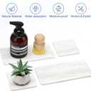 4 Pack Water Absorbing Stone Drying Tray for Bathroom Sink Trays Kitchen Counter Diatomite Stone Quick Dry Diatomaceous Earth Mat for Sink Kitchen Soap Trays Ceramic Marble Bathroom Vanity Tray (Marble Light Gray)