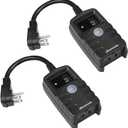 DEWENWILS Light Timer Outdoor Weatherproof, Countdown Photocell Sensor Timer with Electrical Grounded Outlets for String Light, 13 A, 1/2 HP, UL Listed 2 Pack