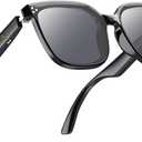 Smart Glasses for Men & Women, 5.3 Bluetooth Open Ear Audio Sunglasses, Voice Assistant, Blue Light Blocking Lenses, Hands-Free Calling