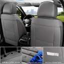 MINGBRON Car Seat Covers Front Seats, Comfortable Leather Car Seat Covers, Waterproof Front Seat Covers for Cars, Luxury Automotive Seat Protecor Covers for Most Sedans SUV Pick-up Truck (Gray)