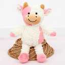 2 x Cow Stuffed Animals Soft Plush Cute Cow Doll for Boys Girls 11.8in (zhangniu fense)