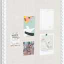 Linen Cork Bulletin Board with White Wood Frame and Beaded 24 x 18 in Decorative Picture Pin Boards Boho Cute Vision Board for Home Office Study Bedroom and Dorm Wall Farmhouse Decor