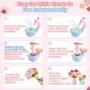 TANAVE Flower Making Kit for Kids,Diy Flower Bouquet Kit,Fabric Flower Bouquets Toys Upgraded,Flower Crafts/Flower Maker for Kids Birthday Gifts for Ages 3 4 5 6 7 8 9 10 11 12 Year Old Girls (126pcs)