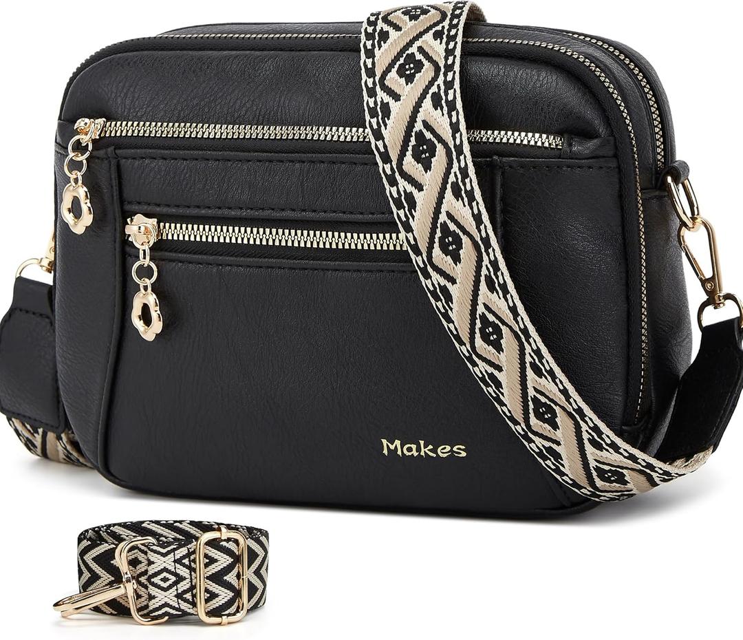 Crossbody Purse for Women Small Crossbody Bags Trendy Vegan Leather with Adjustable Shoulder Straps Gift for Mother Wife Mom