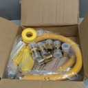 48" Flexible Gas Line Kit for Dryer, Stove, Range, Stainless Steel Gas Dryer Connector Kit, 5/8 in.OD(1/2 in. IDDryer Gas Line with Connector 1/2" FIP & 1/2" MIP & 3/4" MIP Fitting
