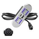 Electric Recliner Switch with USB-C Charging Port and Light, 5 Pin Straight Plug Replacement Hand Control for Power Sofa, Lift Chair, Lazy Boy Recliners, Power Reclining Couch, Lift Sofa Parts