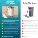 JOYMOOP Mop and Bucket Set, Hands-Free Flat Floor Mop and Bucket, 5 Washable Microfiber Pads, Wet and Dry Use, Ideal for Household and Commercial Floor Cleaning