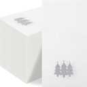 100 Pack Christmas Napkins Disposable Paper Napkins Christmas Cocktail Napkins Silver Xmas Trees Dinner Napkins Holiday Hand Towels for Kitchen Bathroom Table Decorations Xmas Party Supplies
