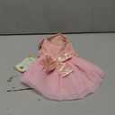 ASENKU Dog Dress Pet Wedding Dress Princess Lace Puppy Birthday Party Outfit Formal Apparel Girl for Small Medium Dogs Cats (Small, Pink)