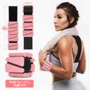 Wrist Weights, Ankle Weights for Women Men, Adjustable Wrist Weighted Bracelet for Home Gym Workout, Running, Yoga, Exercise, Strength Training, Set of 2 (1LB Each)-Pink