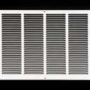 HVAC Premium 28'' x 16'' [Duct Opening] Flat Stamped Steel Return Air Grille - Sidewall and Ceiling - HVAC Vent Duct Cover - White [Outer Dimensions: 29.75''w X 17.75''h]