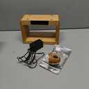 Bamboo Wireless Charging Station, 3 in 1 Charging Station with Light & Clock for Samsung & Android Phone, Wireless Phone Charger Station Only for Samsung Watch