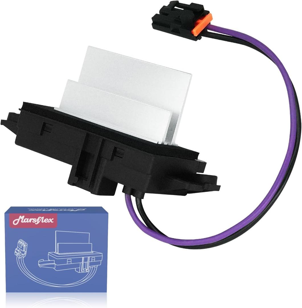 Marsflex Blower Motor Resistor 15-80567 2003 2004 2005 2006 for Chevrolet Chevy Tahoe Silverado Trailblazer, for GMC Yukon Envoy, for Cadillac Escalade Blower Resistor 4P1516 for Auto AC Control