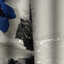 Modern Arc Floor Lamp with Metal Hanging Dome Shade, Industrial Adjustable Over the Couch Stand Up Light, Marble Base Farmhouse Tall Task/Reading Standing Lamp for Living Room Bedroom Office, Black