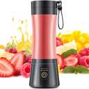 Portable Blender for Smoothies & Shakes - Cordless Personal Size Blender with 6 Blades, 380Ml Juice Cup, Lightweight & Rechargeable, Freshly Squeezed for Picnic/Sports/Office, Mother's Day