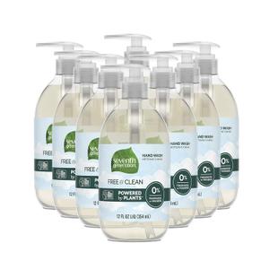 Seventh Generation Liquid Hand Soap Fragrance Free Free & Clean Unscented Hand Soap 12 Fl.oz, Pack of 7